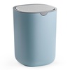 image:imageSONGMICS Mini Desk Trash Can with Lid Small Table Round Wastebasket Mini Trash Can for Desk Bathroom Vanity Bedroom Car Stainless Steel Swing Lid 07 Gal Blue ULTB250Q101Blue
