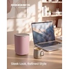 image:imageSONGMICS Mini Desk Trash Can with Lid Small Table Round Wastebasket Mini Trash Can for Desk Bathroom Vanity Bedroom Car Stainless Steel Swing Lid 07 Gal Blue ULTB250Q101Jelly Pink