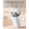 image:imageSONGMICS Mini Desk Trash Can with Lid Small Table Round Wastebasket Mini Trash Can for Desk Bathroom Vanity Bedroom Car Stainless Steel Swing Lid 07 Gal Blue ULTB250Q101Cloud White