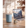 image:imageSONGMICS Mini Desk Trash Can with Lid Small Table Round Wastebasket Mini Trash Can for Desk Bathroom Vanity Bedroom Car Stainless Steel Swing Lid 07 Gal Blue ULTB250Q101Blue