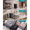 image:imageSONGMICS Mini Desk Trash Can with Lid Small Table Round Wastebasket Mini Trash Can for Desk Bathroom Vanity Bedroom Car Stainless Steel Swing Lid 07 Gal Blue ULTB250Q101Ink Black