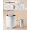 image:imageSONGMICS Mini Desk Trash Can with Lid Small Table Round Wastebasket Mini Trash Can for Desk Bathroom Vanity Bedroom Car Stainless Steel Swing Lid 07 Gal Blue ULTB250Q101Cloud White