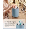 image:imageSONGMICS Mini Desk Trash Can with Lid Small Table Round Wastebasket Mini Trash Can for Desk Bathroom Vanity Bedroom Car Stainless Steel Swing Lid 07 Gal Blue ULTB250Q101Blue