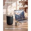 image:imageSONGMICS Mini Desk Trash Can with Lid Small Table Round Wastebasket Mini Trash Can for Desk Bathroom Vanity Bedroom Car Stainless Steel Swing Lid 07 Gal Blue ULTB250Q101Ink Black