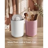 image:imageSONGMICS Mini Desk Trash Can with Lid Small Table Round Wastebasket Mini Trash Can for Desk Bathroom Vanity Bedroom Car Stainless Steel Swing Lid 07 Gal Blue ULTB250Q101Cloud White