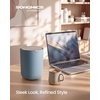 image:imageSONGMICS Mini Desk Trash Can with Lid Small Table Round Wastebasket Mini Trash Can for Desk Bathroom Vanity Bedroom Car Stainless Steel Swing Lid 07 Gal Blue ULTB250Q101Blue