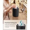 image:imageSONGMICS Mini Desk Trash Can with Lid Small Table Round Wastebasket Mini Trash Can for Desk Bathroom Vanity Bedroom Car Stainless Steel Swing Lid 07 Gal Blue ULTB250Q101Ink Black