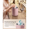 image:imageSONGMICS Mini Desk Trash Can with Lid Small Table Round Wastebasket Mini Trash Can for Desk Bathroom Vanity Bedroom Car Stainless Steel Swing Lid 07 Gal Blue ULTB250Q101Jelly Pink