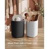image:imageSONGMICS Mini Desk Trash Can with Lid Small Table Round Wastebasket Mini Trash Can for Desk Bathroom Vanity Bedroom Car Stainless Steel Swing Lid 07 Gal Blue ULTB250Q101Ink Black
