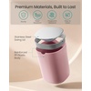 image:imageSONGMICS Mini Desk Trash Can with Lid Small Table Round Wastebasket Mini Trash Can for Desk Bathroom Vanity Bedroom Car Stainless Steel Swing Lid 07 Gal Blue ULTB250Q101Jelly Pink
