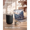 image:imageSONGMICS Mini Desk Trash Can with Lid Small Table Round Wastebasket Mini Trash Can for Desk Bathroom Vanity Bedroom Car Stainless Steel Swing Lid 07 Gal Blue ULTB250Q101Ink Black