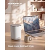 image:imageSONGMICS Mini Desk Trash Can with Lid Small Table Round Wastebasket Mini Trash Can for Desk Bathroom Vanity Bedroom Car Stainless Steel Swing Lid 07 Gal Blue ULTB250Q101Cloud White