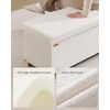 image:imageSONGMICS Storage Ottoman Bench with Legs Folding Ottoman Foot Rest with Flipping Lid Bench with Storage for Living Room Bedroom Entryway LinenLook Fabric 433 Inches Ink Black ULSF079BH01Cream White