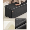 image:imageSONGMICS Storage Ottoman Bench with Legs Folding Ottoman Foot Rest with Flipping Lid Bench with Storage for Living Room Bedroom Entryway Synthetic Leather 433 Inches Ink Black ULSF085BH01Ink Black
