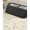 image:imageSONGMICS Storage Ottoman Bench with Legs Folding Ottoman Foot Rest with Flipping Lid Bench with Storage for Living Room Bedroom Entryway Synthetic Leather 433 Inches Ink Black ULSF085BH01Ink Black