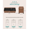 image:imageSONGMICS Storage Ottoman Bench with Legs Folding Ottoman Foot Rest with Flipping Lid Bench with Storage for Living Room Bedroom Entryway Synthetic Leather 433 Inches Ink Black ULSF085BH01Coffee Brown