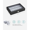 image:imageSONGMICS Watch Box 12 Slots with Glass Windows 360 Rotating Vertical Watch Display Case Jewelry Sunglasses Ring Storage 10 Necklace Hooks Removable Pillows Velvet Lining Ink Black UJWB028B01Ink Black  Dove Gray