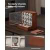image:imageSONGMICS Watch Box 12 Slots with Glass Windows 360 Rotating Vertical Watch Display Case Jewelry Sunglasses Ring Storage 10 Necklace Hooks Removable Pillows Velvet Lining Ink Black UJWB028B01Coffee Brown