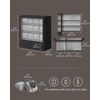 image:imageSONGMICS Watch Box 12 Slots with Glass Windows 360 Rotating Vertical Watch Display Case Jewelry Sunglasses Ring Storage 10 Necklace Hooks Removable Pillows Velvet Lining Ink Black UJWB028B01Ebony Black
