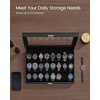 image:imageSONGMICS Watch Box 12 Slots with Glass Windows 360 Rotating Vertical Watch Display Case Jewelry Sunglasses Ring Storage 10 Necklace Hooks Removable Pillows Velvet Lining Ink Black UJWB028B01Ink Black  Ink Black