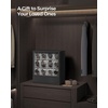 image:imageSONGMICS Watch Box 12 Slots with Glass Windows 360 Rotating Vertical Watch Display Case Jewelry Sunglasses Ring Storage 10 Necklace Hooks Removable Pillows Velvet Lining Ink Black UJWB028B01Ebony Black