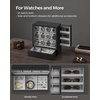 image:imageSONGMICS Watch Box 12 Slots with Glass Windows 360 Rotating Vertical Watch Display Case Jewelry Sunglasses Ring Storage 10 Necklace Hooks Removable Pillows Velvet Lining Ink Black UJWB028B01Ebony Black