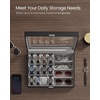 image:imageSONGMICS Watch Box 12 Slots with Glass Windows 360 Rotating Vertical Watch Display Case Jewelry Sunglasses Ring Storage 10 Necklace Hooks Removable Pillows Velvet Lining Ink Black UJWB028B01Ink Black  Dove Gray