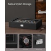 image:imageSONGMICS Watch Box 12 Slots with Glass Windows 360 Rotating Vertical Watch Display Case Jewelry Sunglasses Ring Storage 10 Necklace Hooks Removable Pillows Velvet Lining Ink Black UJWB028B01Ink Black  Ink Black
