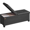 image:imageSONGMICS Storage Ottoman Bench with Legs Folding Ottoman Foot Rest with Flipping Lid Bench with Storage for Living Room Bedroom Entryway LinenLook Fabric 433 Inches Ink Black ULSF079BH01Ink Black