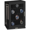 image:imageSONGMICS Watch Box 12 Slots with Glass Windows 360 Rotating Vertical Watch Display Case Jewelry Sunglasses Ring Storage 10 Necklace Hooks Removable Pillows Velvet Lining Ink Black UJWB028B01Ink Black