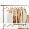 image:imageSONGMICS 30Pack amp 24Pack Pants Hangers Bundle Slim NonSlip SpaceSaving Adjustable Clips Velvet Finish Pink