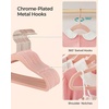 image:imageSONGMICS Baby Kids Hangers 30 Pack for Closet 118 x 81 Inches Rose Gold 360 Swivel Hooks SpaceSaving Clothes Velvet Hangers for Nursery NonSlip Jelly Pink UCRF027P30Pink