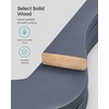 image:imageSONGMICS Wooden Hangers Set of 20 Coat Hangers Clothes Hangers with Shoulder Notches AntiSlip Trousers Bar 360 Swivel Hook for Suits Shirts Coats Lead Grey CRW001G02