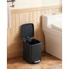 image:imageSONGMICS Dog Poop Trash Can 16Gallon 6 L Outdoor Garbage Can with Lid Soft Close Stainless Steel with Inner Bucket Metallic Silver ULTB590E02Ink Black