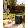 image:imageSONGMICS Dog Poop Trash Can 16Gallon 6 L Outdoor Garbage Can with Lid Soft Close Stainless Steel with Inner Bucket Metallic Silver ULTB590E02Ink Black